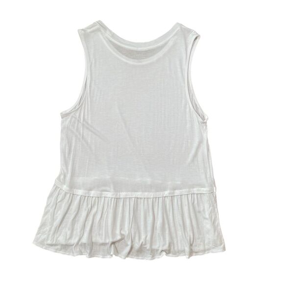 a.n.a. A New Approach | Petite White Sleeveless Ruffle Peplum Top | PXL - Picture 2 of 5